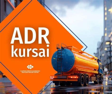 ADR klasių ir mokymo kursų (A1, A2, A3) infografika