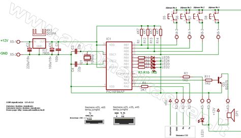 Automobilio signalizacijos sirenos schema