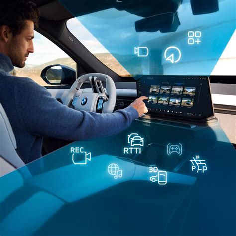 Sistemos piktogramos ir nuorodos į BMW ConnectedDrive