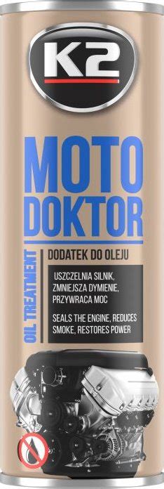 K2 Moto Doktor pakuotė ir logotipas