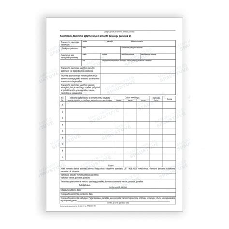 Automobilio serviso paslaugų užsakymas ir duomenų tvarkymas