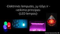 LED lemputės ir jų komponentai