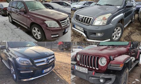 Seimo automobilių aukcione parduodami automobiliai
