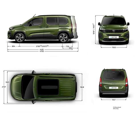 Peugeot Rifter bagažinės talpa ir krovinių pervežimo galimybės