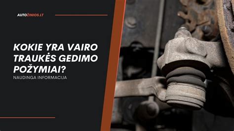 Vairo traukės gedimo ir ratų suvedimo poreikio iliustracija