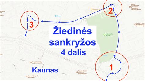 Žiedinės sankryžos eismo schemos pavyzdys
