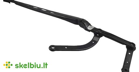 schema: BMW E60 priekinio stiklo valytuvų mechanizmo (trapecijos) komponentų išdėstymas