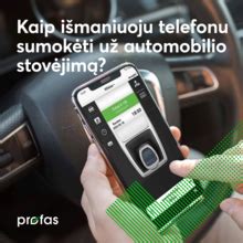 Instrukcija, kaip susimokėti už stovėjimą programėle CarOne