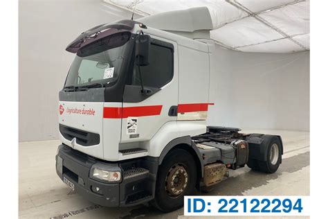 Schematinis „Renault Premium 420 dCi“ vilkiko profilis su svarbiausių techninių parametrų žymėjimu