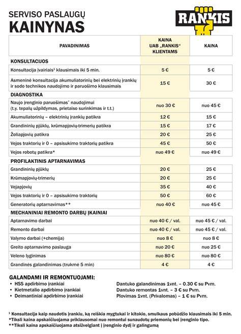 schema: autorizuoto serviso ir privataus serviso palyginimo lentelė