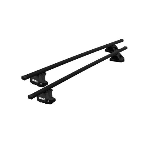 Ford Transit Custom su sumontuotais Thule Evo WingBar stogo skersiniais