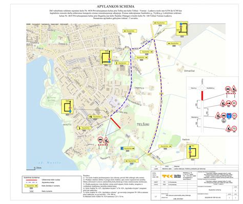 Schematiškas kelio remonto darbų žemėlapis