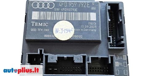 Audi A6 (C6) pavarų dėžės valdymo bloko schema