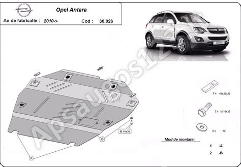 Opel Vectra C variklio apsaugos apačios schema