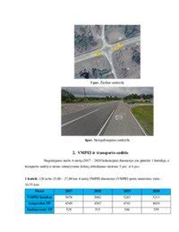 Schema, rodanti atstumus iki pavojingo kelio ruožo