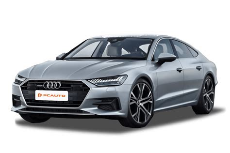 Audi A7 Sportback (antra karta) vaizdas iš priekio demonstruojantis autonominio parkavimo funkcijas