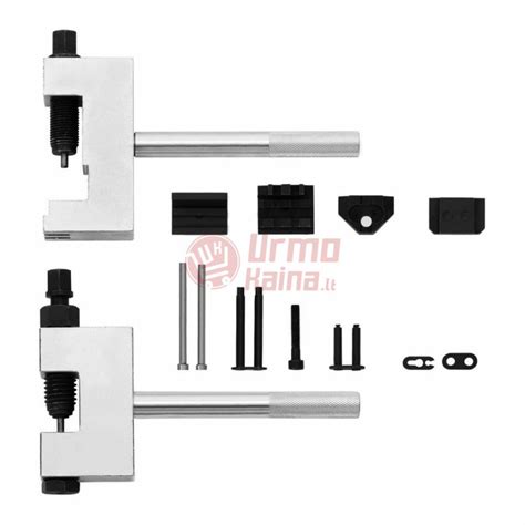 Schema, iliustruojanti paskirstymo grandinės komplekto elementus: krumpliaračiai, įtempikliai, slopintuvai