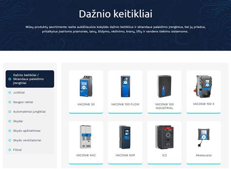 internetinės autodalių parduotuvės sąsajos pavyzdys