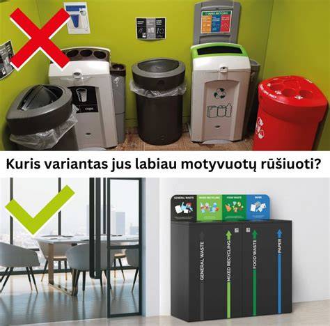 Nuotrauka: autoserviso atliekų rūšiavimas ir laikymas atskirose talpose