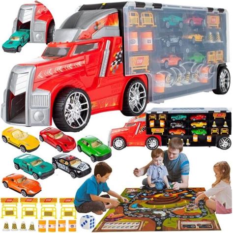 vaikiško galvosūkio žaidimo su automobiliais ir užduočių kortelėmis iliustracija