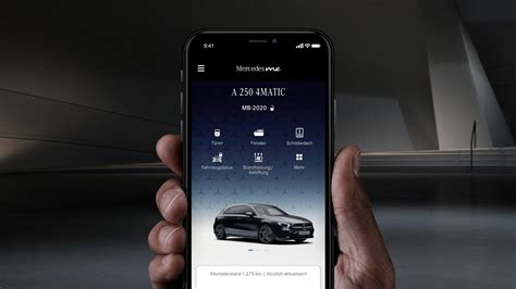Vizualizacija, iliustruojanti „Mercedes me ID“ sąsają ir skaitmeninių paslaugų meniu.