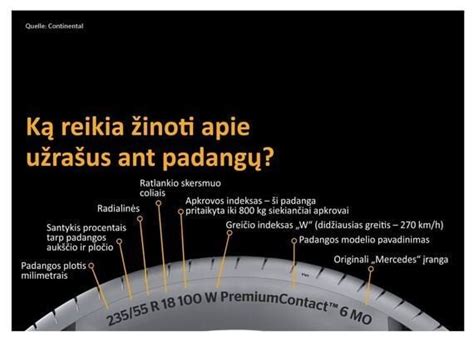 DOT kodų pavyzdžiai ant padangos šono