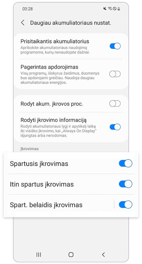 schematinis vaizdas, kaip ekrane rodomas spartusis įkrovimas