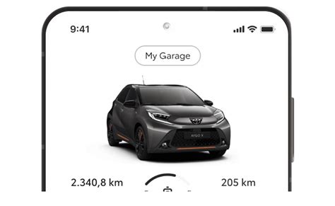 MyToyota programėlės ekrano nuotrauka su vairavimo stiliaus analize