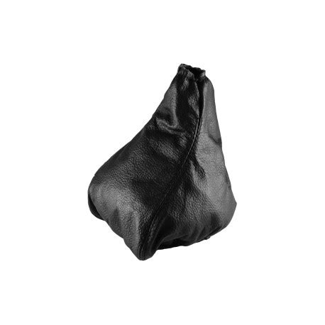 Natūralios odos pavarų svirties užvalkalas Skoda Octavia, parodytas ant pavarų svirties.