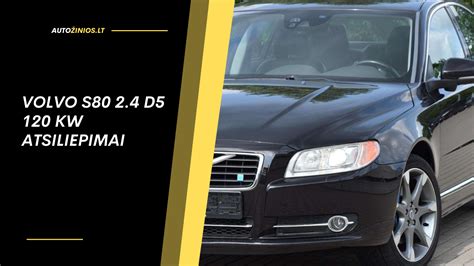 Tematinė nuotrauka: Volvo S80 su iššokančiu perspėjimu apie stabdžių sistemos gedimą