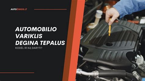 Fotografija, vaizduojanti variklio apačią ir galimus tepalo nuotėkius