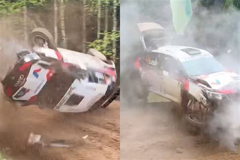 Škoda Fabia R5 ralio automobilis trasoje dideliu greičiu
