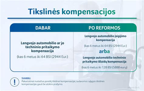 Infografika apie visiško automobilio sunaikinimo sąlygas ir kompensacijos apskaičiavimą
