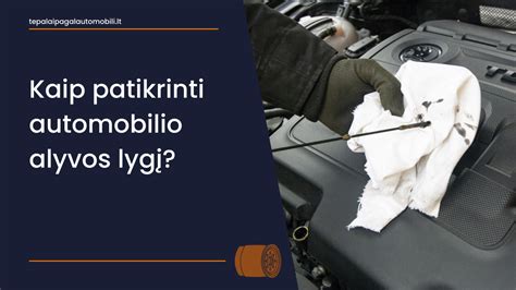 Instrukcija: kaip patikrinti alyvos lygį (tepalo matuoklis)