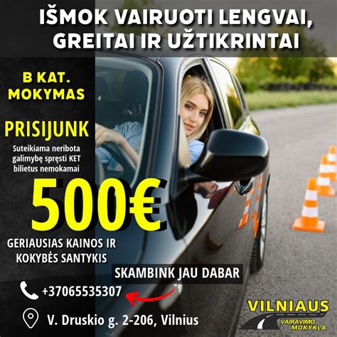 Rekordinis skaičius mokinių, kurie rekomenduoja vairavimo mokyklą Daukanto gatvėje.