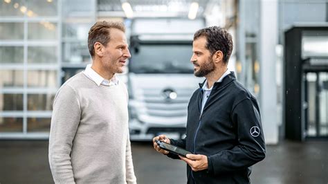 Mercedes-Benz Trucks skaitmeninių paslaugų (pvz., Fleetboard) sąsajos pavyzdys