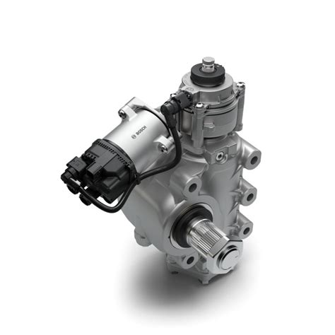 Schema, iliustruojanti Bosch Servotwin elektrohidraulinės vairo sistemos veikimą sunkvežimyje, su akcentu ant kameros ir valdymo bloko.