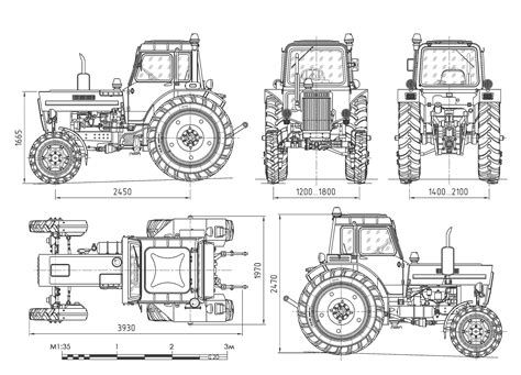 MTZ traktoriaus vairavimo sistemos schema