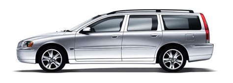 Tematinė Volvo V70 veidrodėlio iliustracija