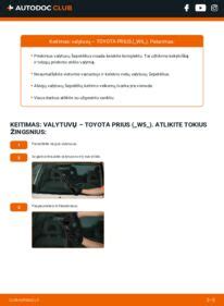 12V akumuliatoriaus keitimo Toyota Prius procesas