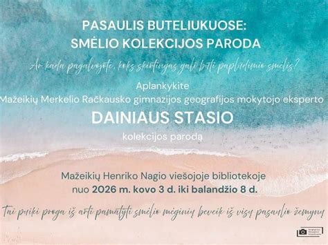 Dainiaus Stasio smėlio kolekcija