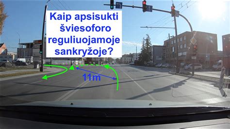 Sankryžos su šviesoforo signalu ir papildoma lentele, leidžiančia sukti į dešinę, schema.