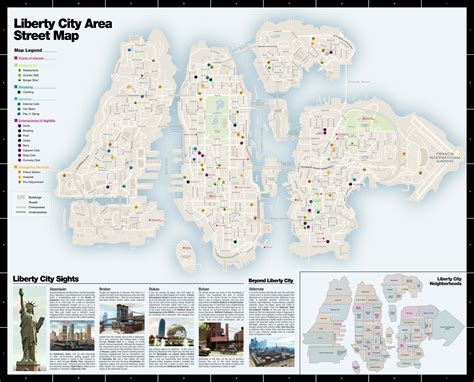 Liberty City žemėlapis iš Grand Theft Auto IV