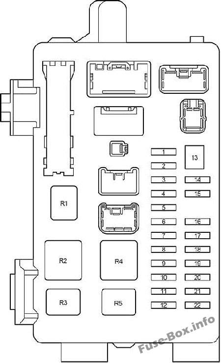 Toyota Avensis T25 salono saugiklių dėžutės diagrama