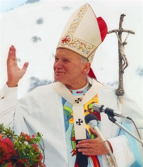 Popiežius Jonas Paulius II susitinka su choro 