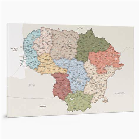 Geografinis žemėlapis parodantis parduotuvių vietas