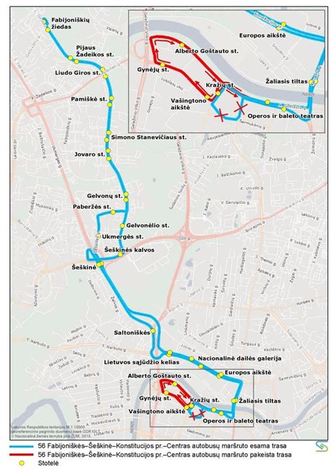 Traktoriaus ir autobuso susidūrimo vietos schema, eismo juostų žymėjimas