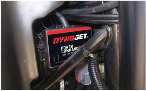 Dynojet Power Commander modulis ir MIVV išmetimo sistema diagrama