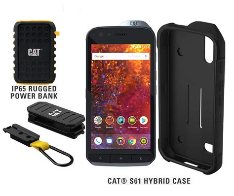 Teminis CAT S61 telefono atsparumo demonstravimo kadras