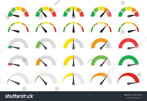 Dashboard indicator light color chart (red, yellow, green, blue)